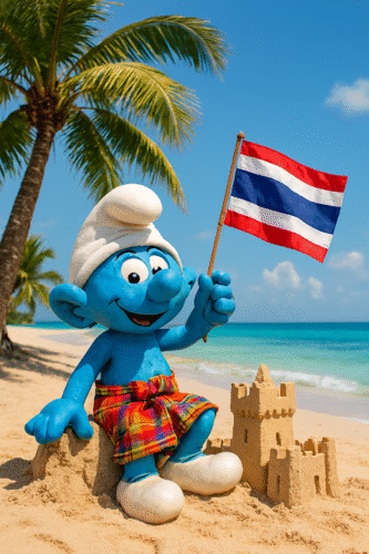 I Found the Thailand Smurf… and My Life Will Never Be the Same 🩵🌴