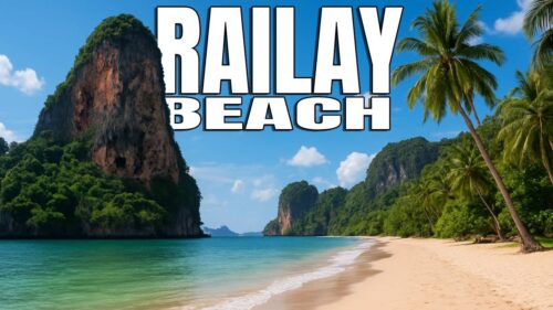 Railay Beach Walking Tour – Krabi’s Hidden Paradise & Epic Limestone Cliffs (4K)