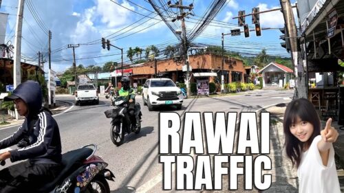 Rawai Town Traffic Rush: Main Road View of Phuket’s Daily Life (ASMR Scooter & Truck Sounds)