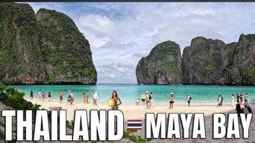 Maya Bay Beach Timelapse 🇹🇭 | Phi Phi Islands Thailand | Tropical Paradise