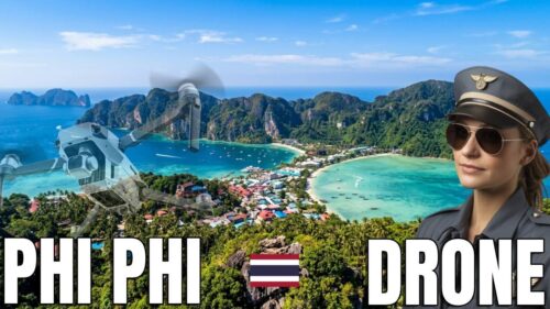Breathtaking Drone Views from Phi Phi Island Viewpoint 🇹🇭 | 4K Aerial Paradise in Thailand