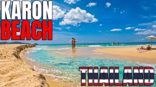 Relaxing Karon Beach Timelapse 🌊 Huge Sand Ledge & Ocean Waves in Phuket Thailand (4K)